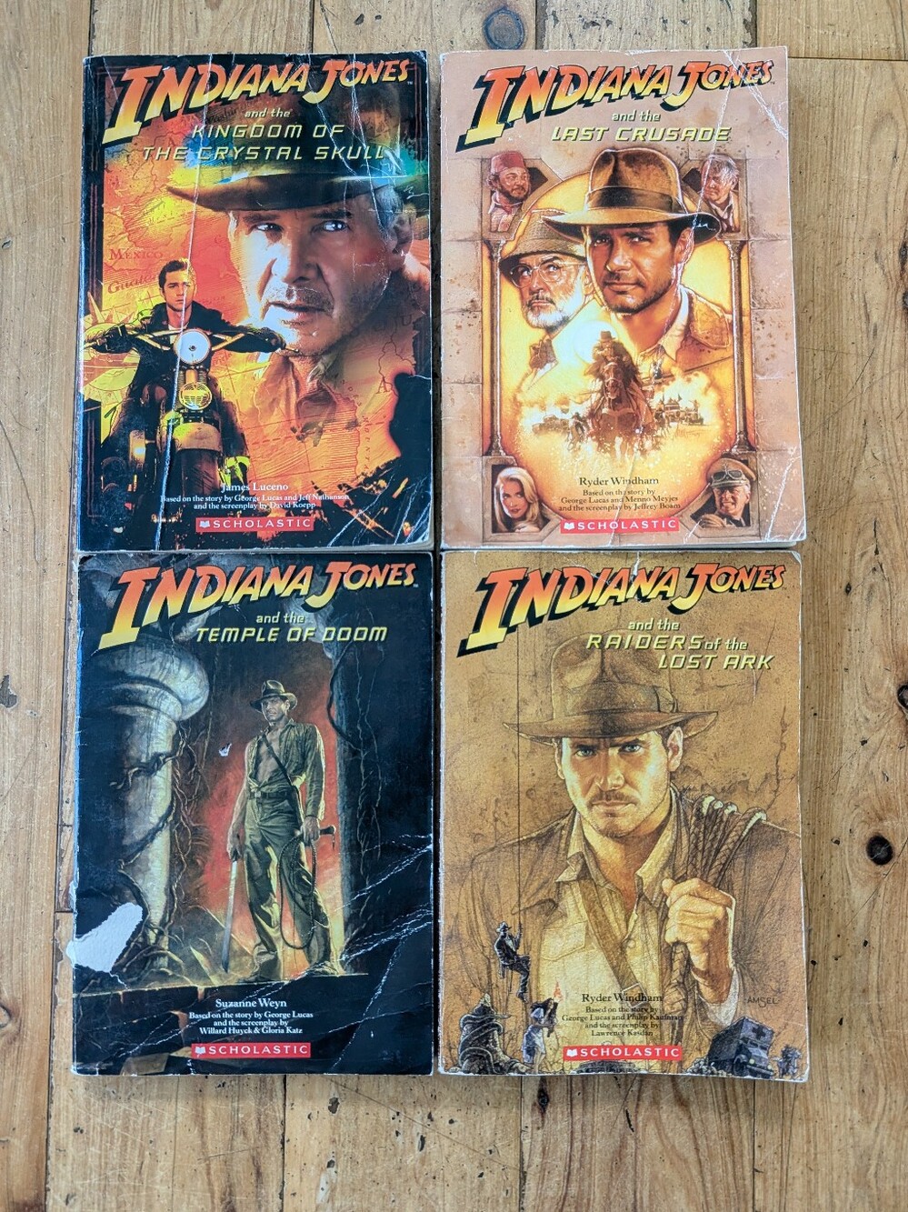 Indiana Jones Scholastic Paperback Book Lot - Orange, Brown, Black